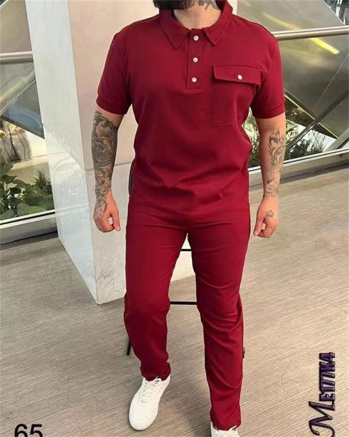 Stylisches Polo- und Hosen-Set für Herren Echoarchiv