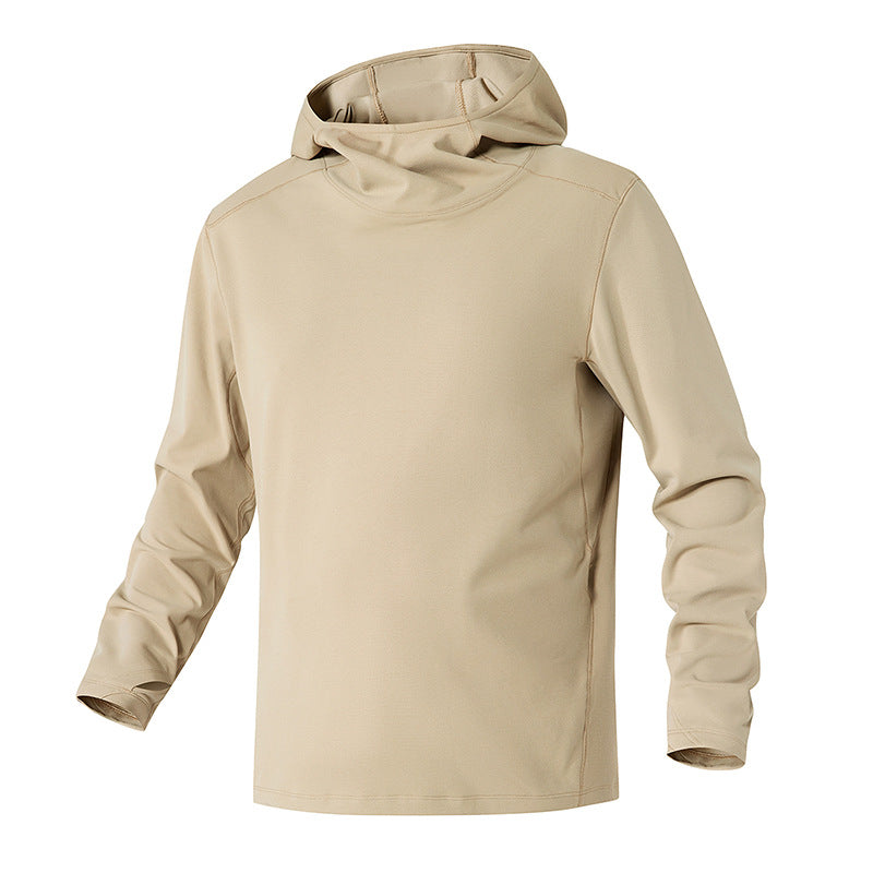 Herren Kapuzenpullover mit hohem Schalkragen aus technischem Stretchjersey Echo Archiv