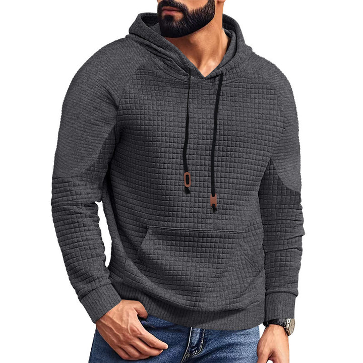 Herren Kapuzenpullover mit strukturierter Oberfläche und praktischen Taschen Echoarchiv