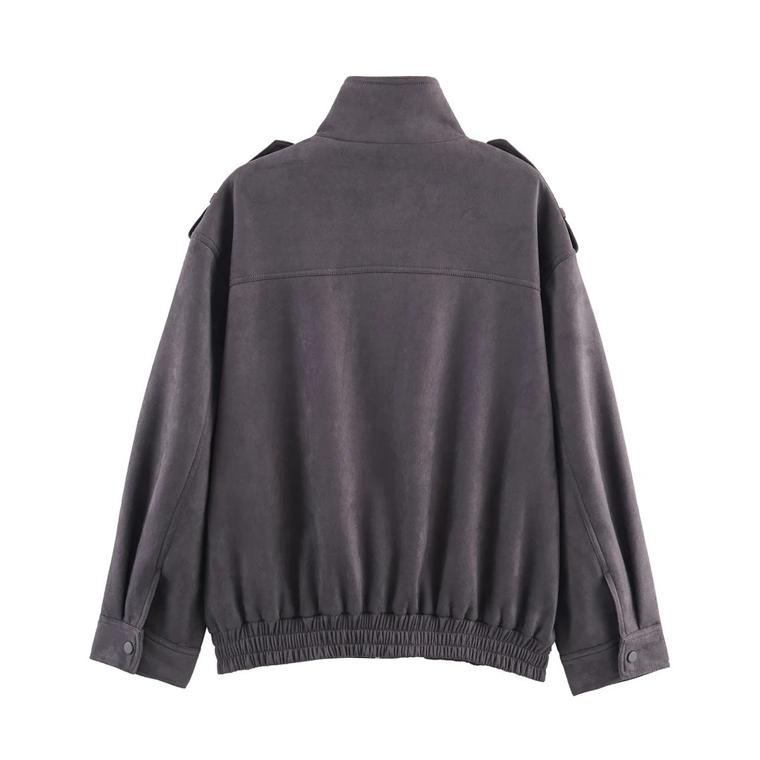Herren utility‑Fieldjacke mit Schulterklappen, aufgesetzten Pattentaschen, verdeckter Reißverschluss und elastischem Saum – Taviero