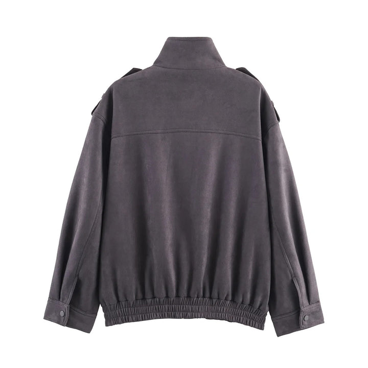 Herren utility‑Fieldjacke mit Schulterklappen, aufgesetzten Pattentaschen, verdeckter Reißverschluss und elastischem Saum – Taviero