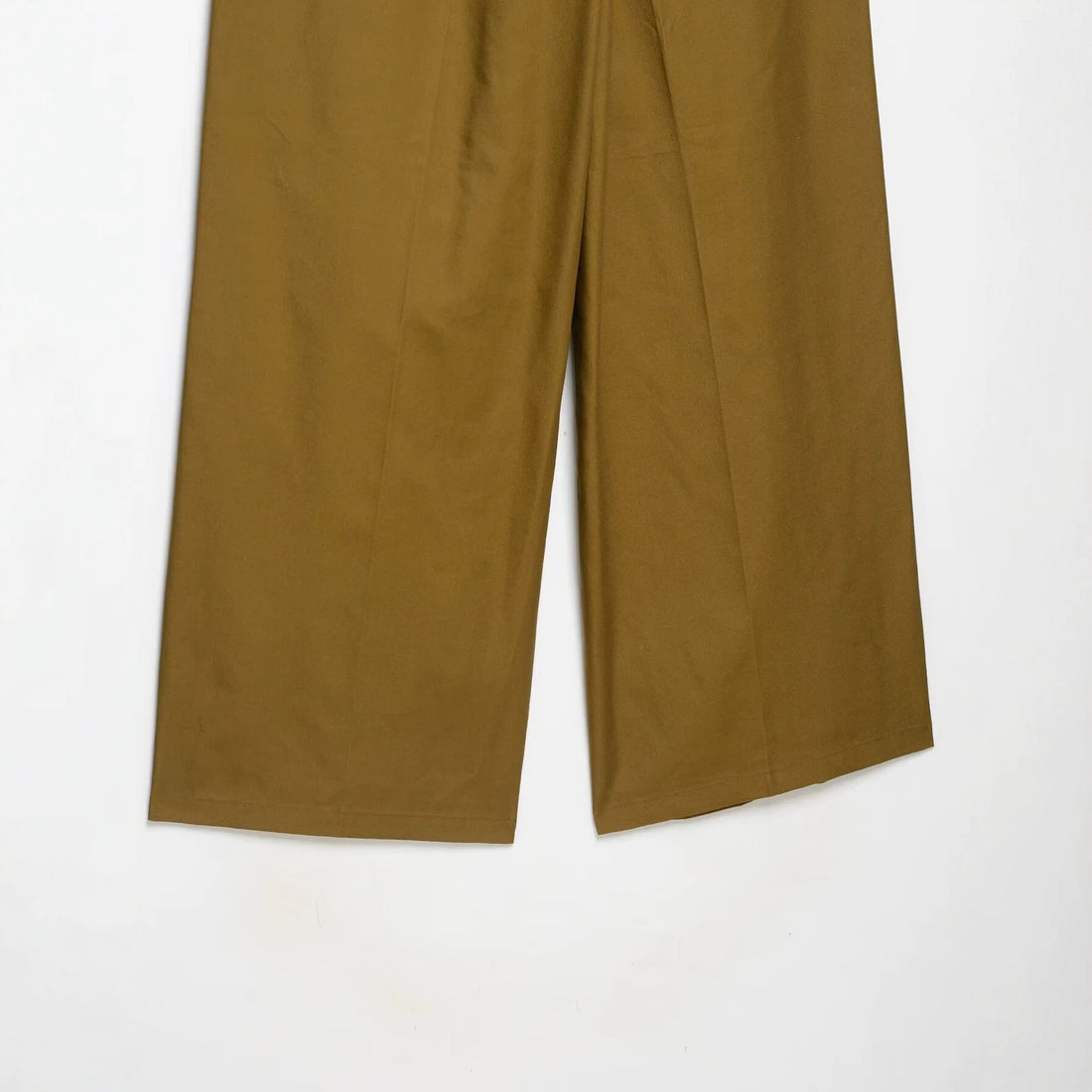 Damen Hochtaillierte weite Bundfaltenhose mit geradem Bein und Eingrifftaschen Echoarchiv