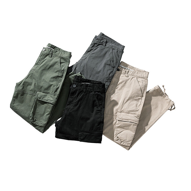Herren Cargo‑Hose im Utility‑Workwear‑Stil mit großen Klappentaschen, Kniepaneelen und Kordelabschluss Echo Archiv