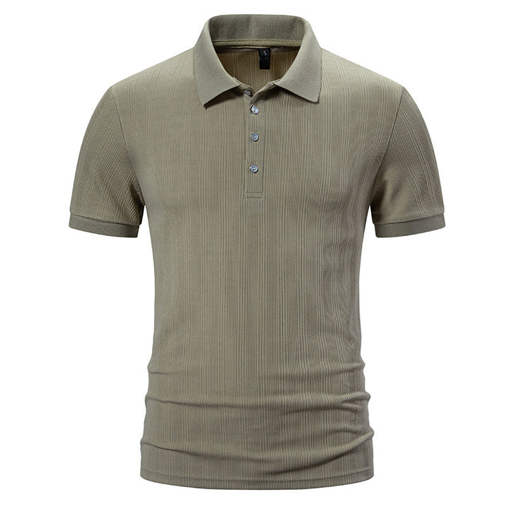 Herren Poloshirt mit strukturiertem Design und hochwertiger Baumwollmischung Echoarchiv