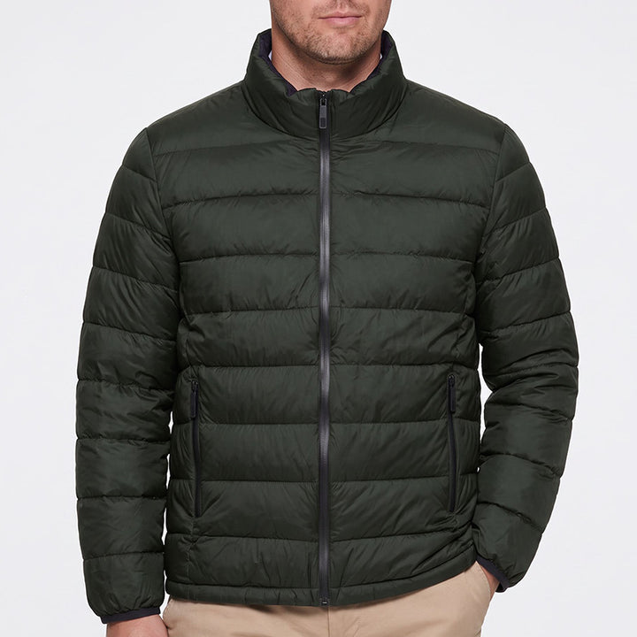 Herren Winddichte Leichtsteppjacke mit thermischer Füllung, Stehkragen & verdeckten Reißverschlüssen Echoarchiv