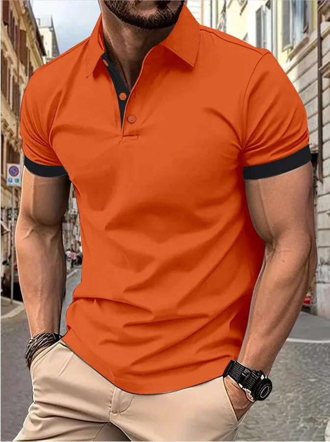 Herren Poloshirt mit modischem Kontrastdetail Echoarchiv