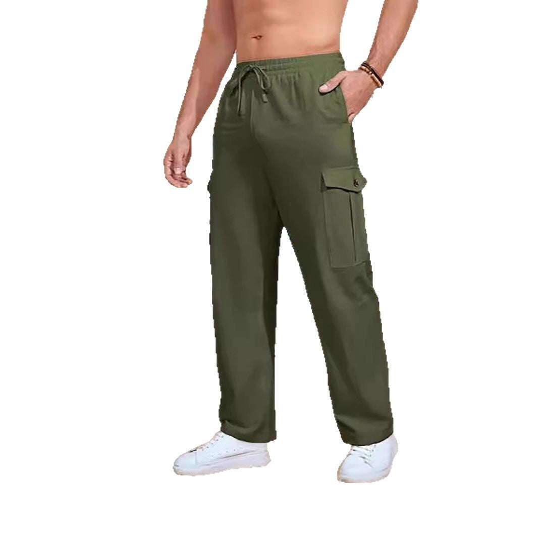 Herren Cargo-Hose mit vielseitigen Taschen und elastischem Bund Echoarchiv