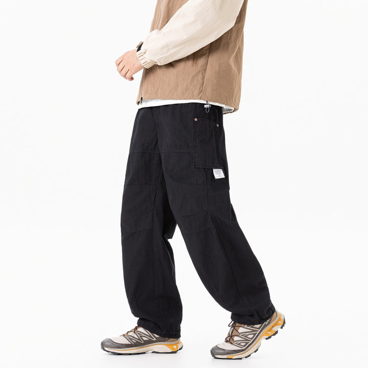 Herren relaxed Utility-Hose mit elastischem Bund, verstärkten Knien und Kordelabschluss Echo Archiv