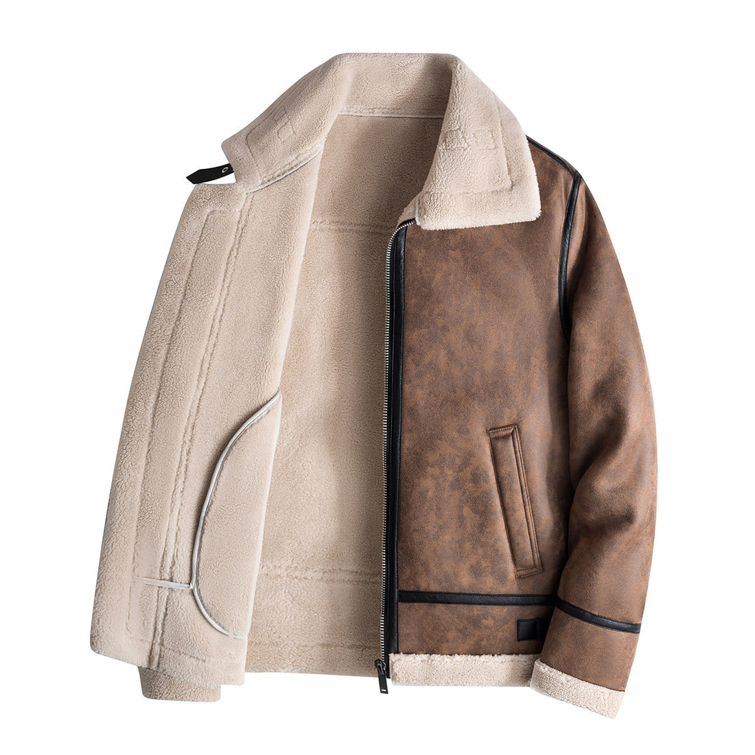 Herren Kunstleder Bomberjacke Echo Archiv