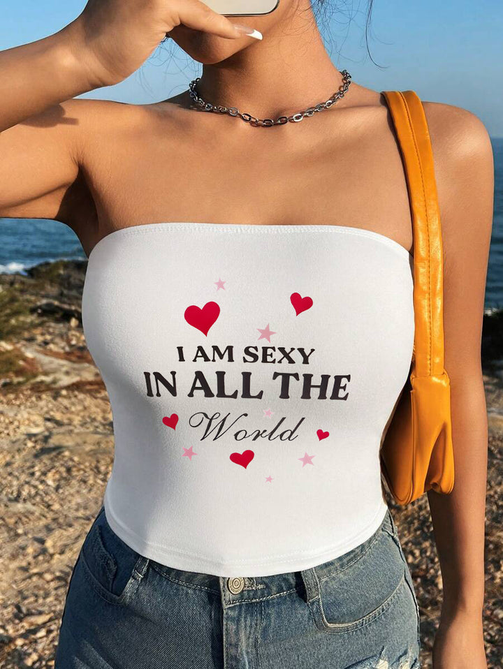 Damen Bandeau-Top mit maritimen Motiv und elastischem Material Echo Archiv