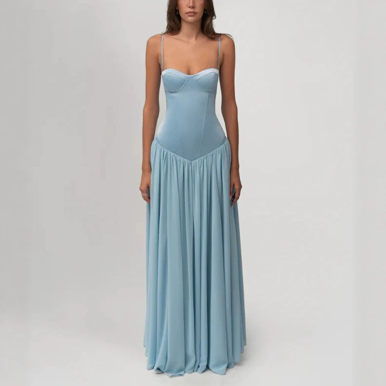 Damen nan modellierendes Bustier-Abendkleid mit vorgeformter Miederkonstruktion und weitfallendem Chiffon-Tellerrock Echo Archiv