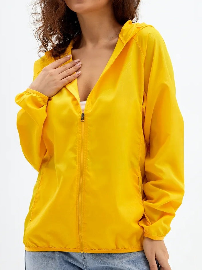 Damen Leichte Sportjacke mit Kapuze