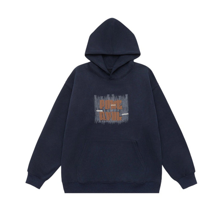 Unisex Oversized Kapuzenpullover mit Kängurutasche und markantem Frontprint Echoarchiv
