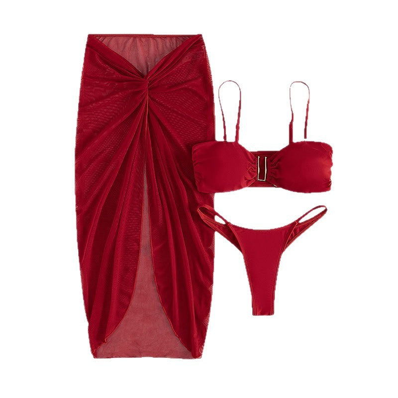 Damen Stilvolles Bikini-Set mit Drapierung Echo Archiv