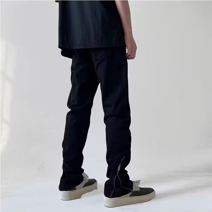 Herren Slim-Fit Zip-Ankle-Hose mit seitlichem Reißverschluss-Detail Echoarchiv