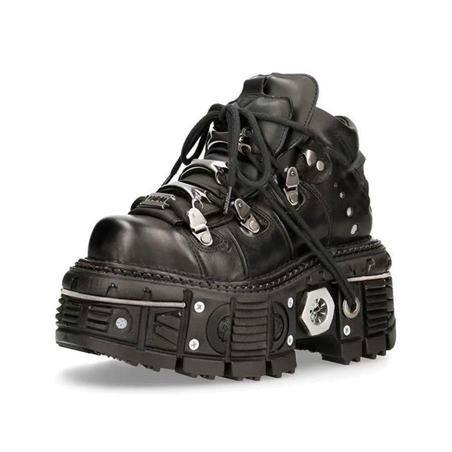 Damen Stabile High-Top Stiefel mit robuster Gummisohle Echoarchiv