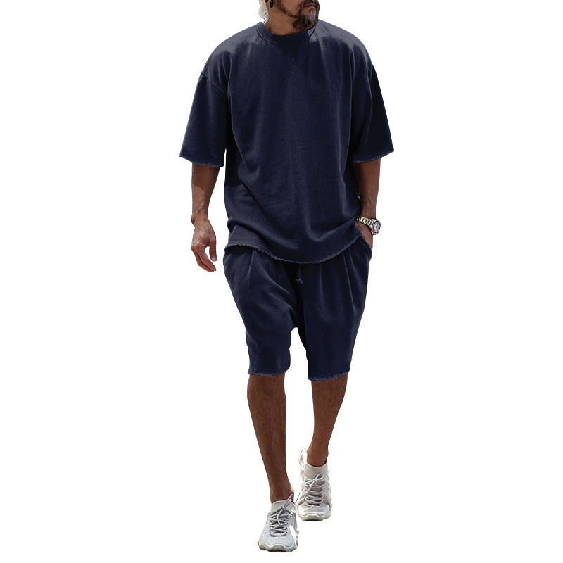 Herren lässiges Oberteil und Shorts Set Echoarchiv
