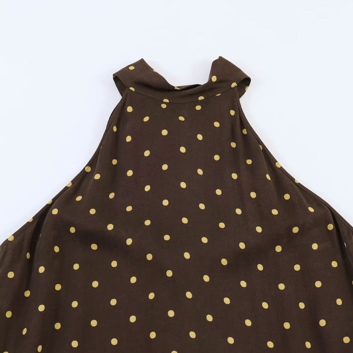 Damen Maxikleid mit elegantem Volant und modernem Punkdesign Echo Archiv