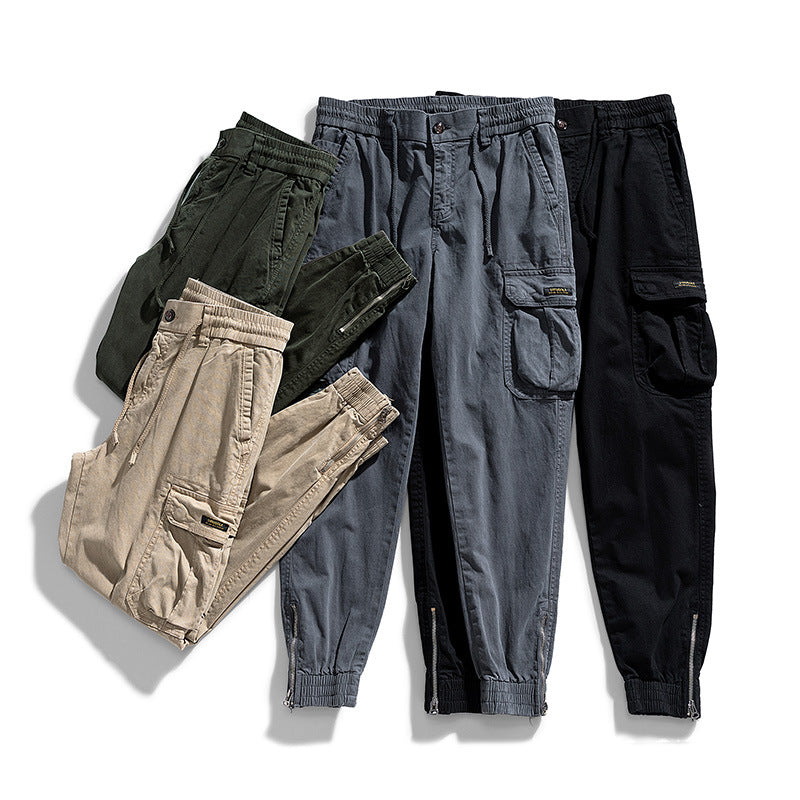 Herren Multifunktionale Cargo-Joggerhose mit Reißverschluss-Beinabschluss und großen Klappentaschen Echo Archiv
