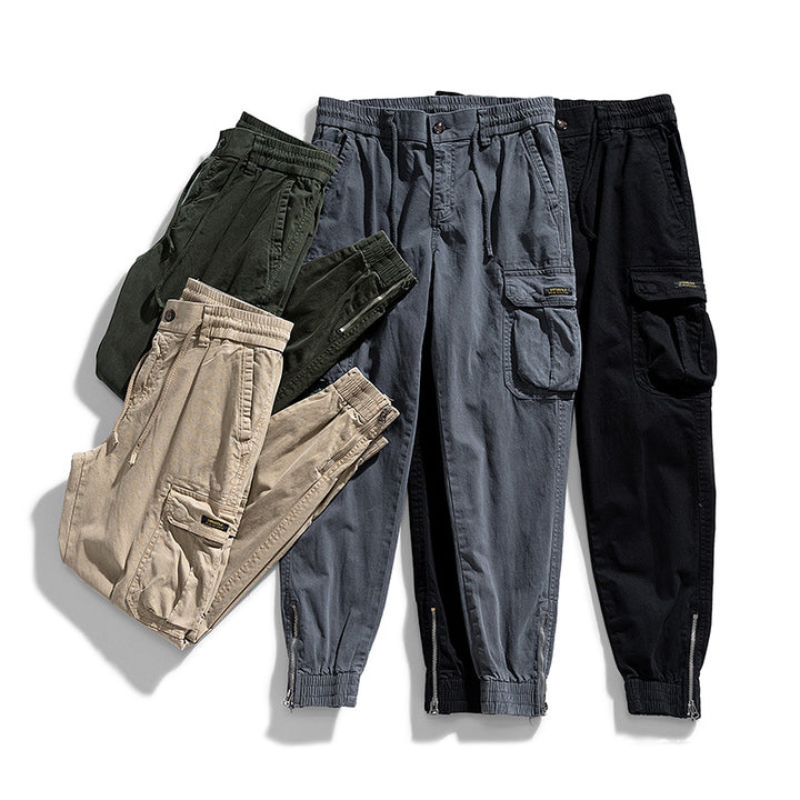 Herren Multifunktionale Cargo-Joggerhose mit Reißverschluss-Beinabschluss und großen Klappentaschen Echo Archiv