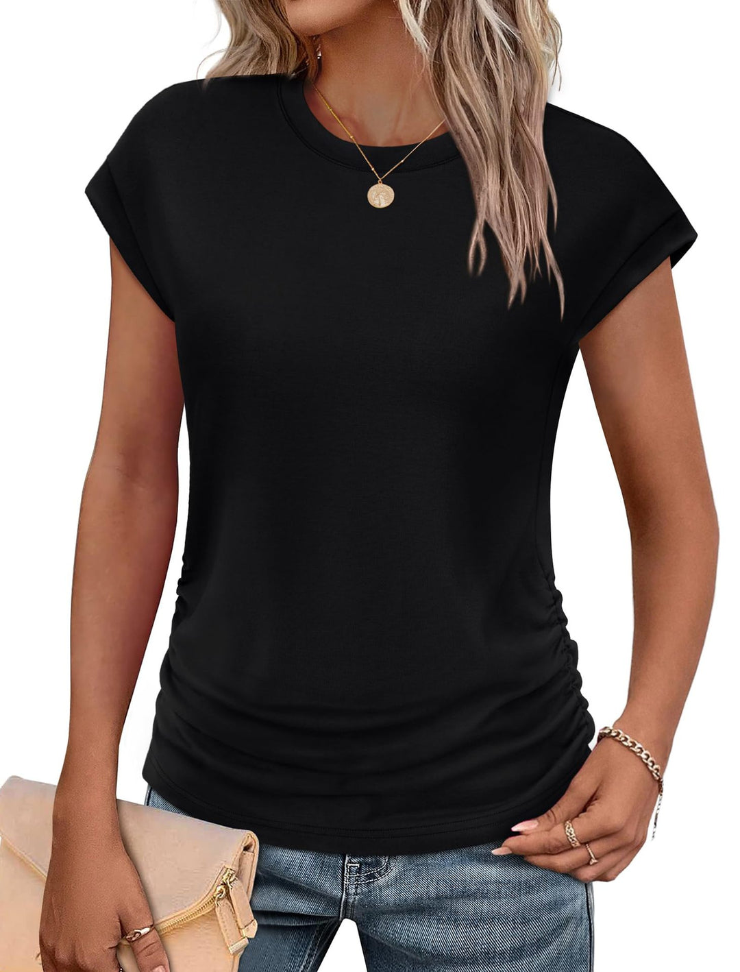 Damen Stylisches Oberteil mit lässigen Rüschendetails Echo Archiv