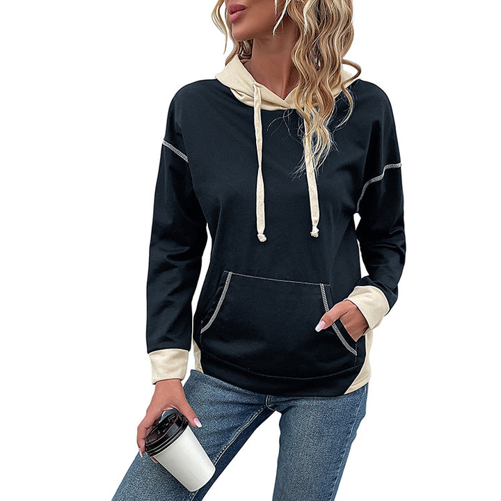 Damen Lässiger Kapuzenpullover mit kontrastierenden Ärmeln Echo Archiv