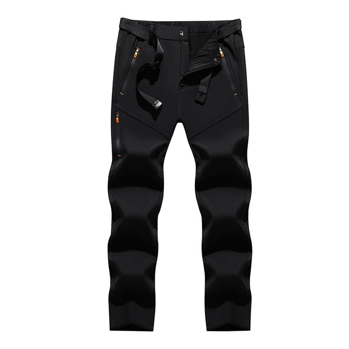 Herren Technische Softshell‑Outdoorhose mit vorgeformten Knien, wasserabweisenden Reißverschlüssen & integriertem Gürtel Echoarchiv