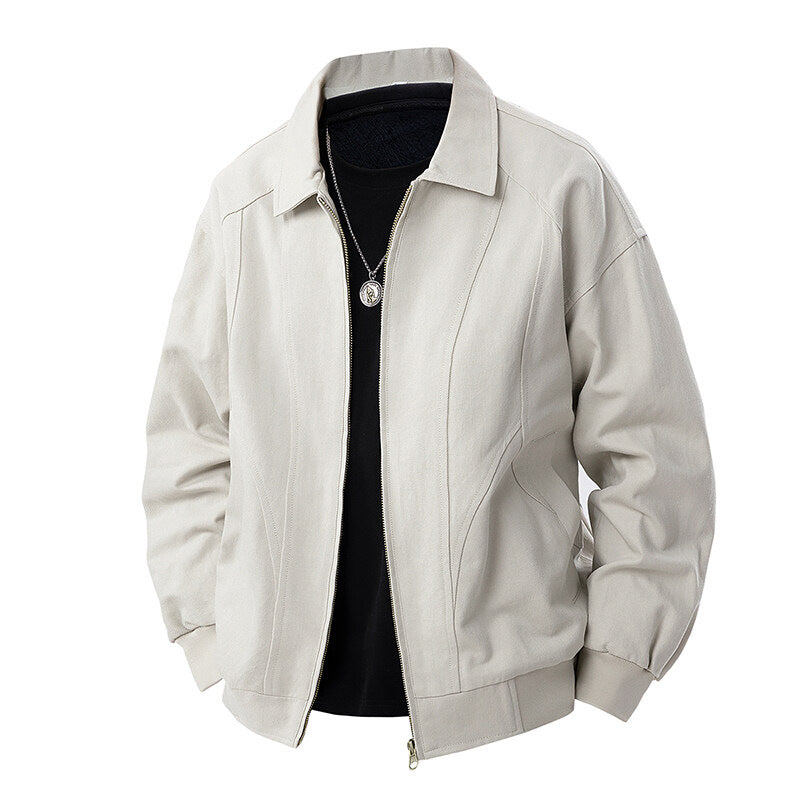 Herren lässige Übergangsjacke mit modernem Stehkragen und seitlichen Eingrifftaschen Echoarchiv
