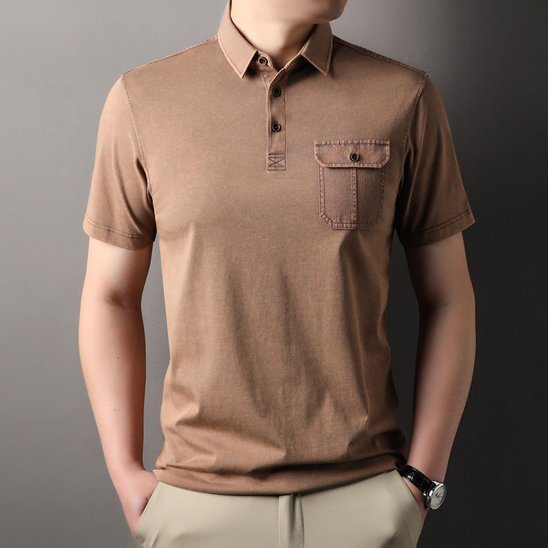 Herren Poloshirt mit praktischer Brusttasche und hochwertigem Baumwollmix Echoarchiv