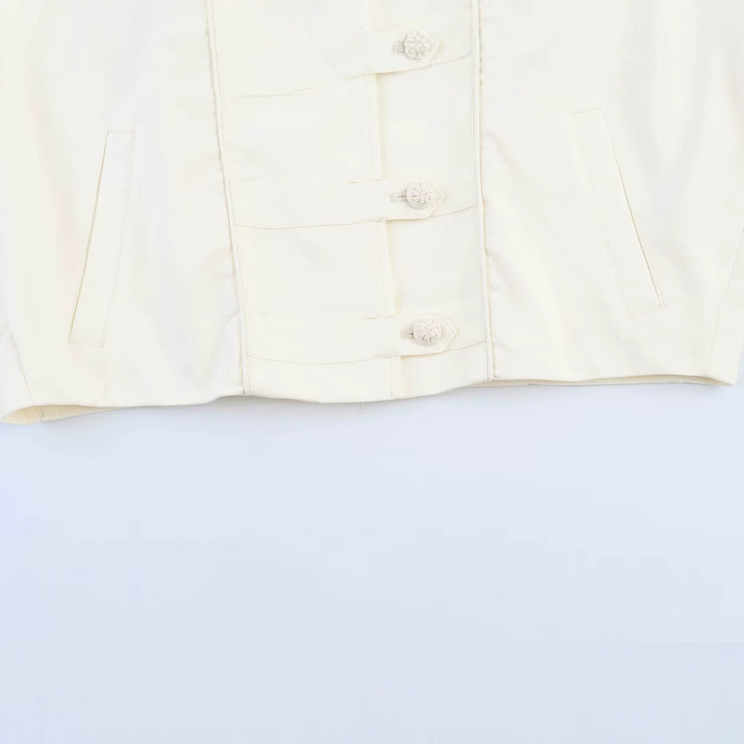 Damen Oversize Jacke mit Stehkragen und chinesischen Zierknöpfen Echo Archiv