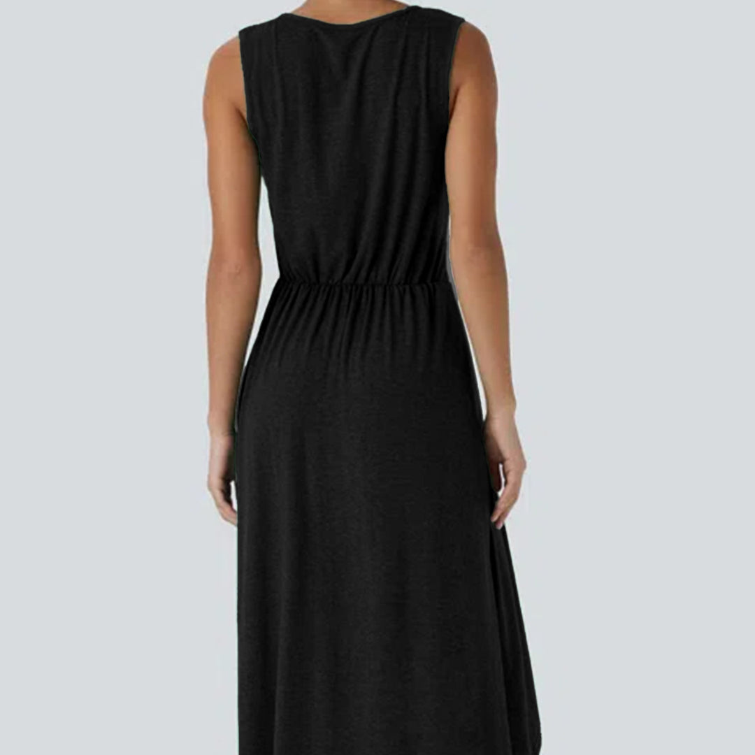 Damen Wickelkleid mit asymmetrischem Saum und elegantem Schnitt Echo Archiv
