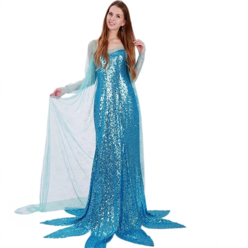 Damen Glitzerndes Meerjungfrauen-Kleid mit schimmerndem Überrock und herzförmigem Ausschnitt Echo Archiv