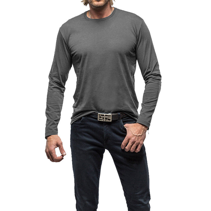 Herren Langarmshirt aus komfortablem Baumwollmix mit modernem Schnitt Echoarchiv