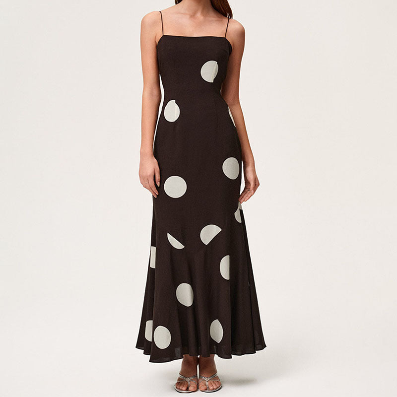Damen Maxikleid mit elegantem Polka-Dot-Muster Echo Archiv