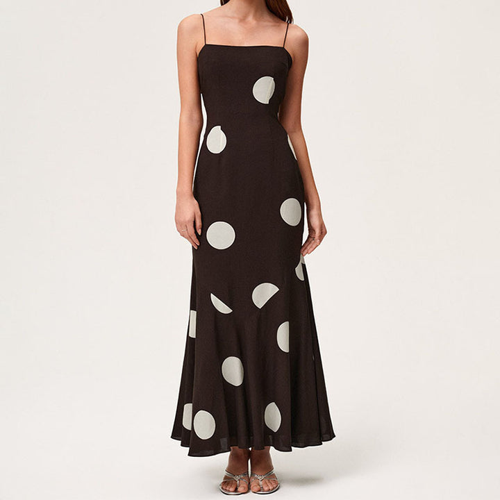 Damen Maxikleid mit elegantem Polka-Dot-Muster Echo Archiv