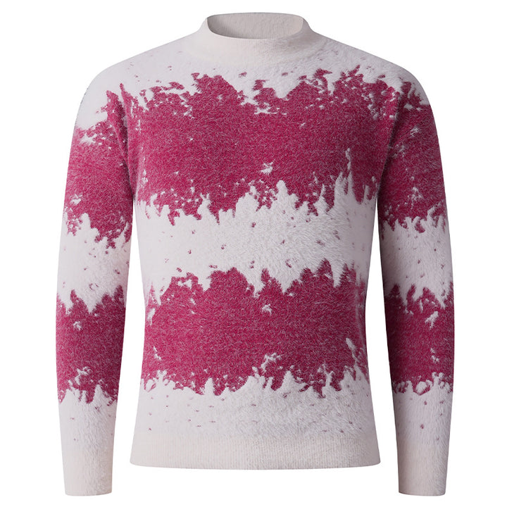 Herren trendiger Pullover mit strukturiertem Farbverlauf Echoarchiv