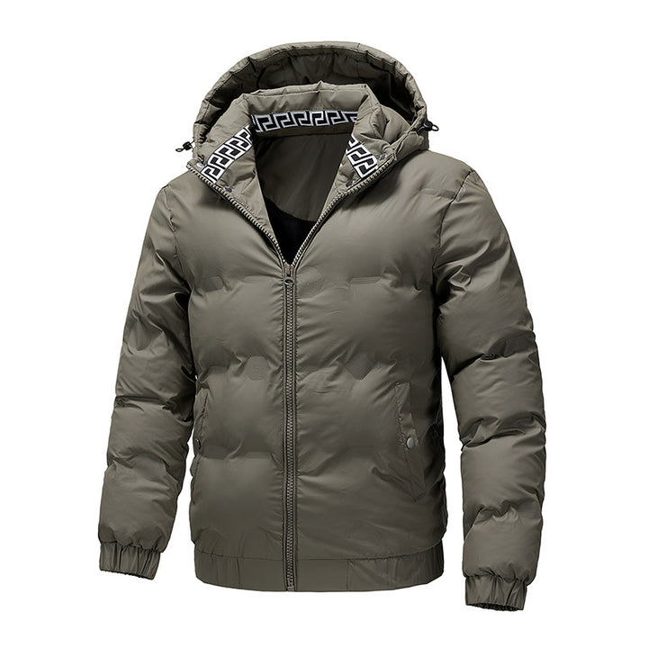 Herren Wattierte Wintersteppjacke mit Kapuze und winddichter Thermoisolierung Echo Archiv