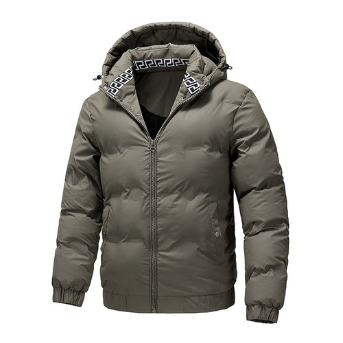 Herren Wattierte Wintersteppjacke mit Kapuze und winddichter Thermoisolierung Echo Archiv