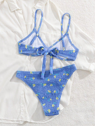 Damen Zweiteiliges Bikini-Set mit raffiniertem Knoten-Design und schimmernden Akzenten Echo Archiv
