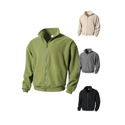 Herren Fleecejacke mit hohem Kragen und praktischem Reißverschluss Echoarchiv