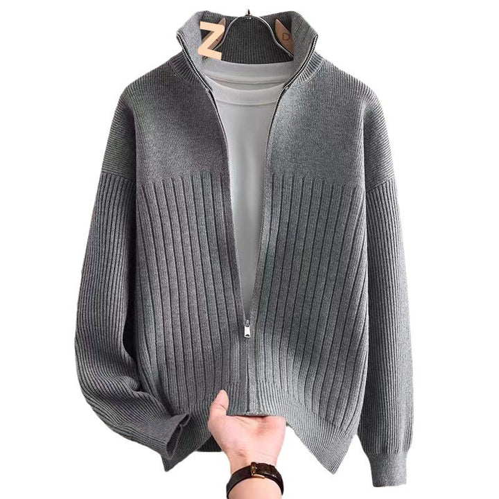 Herren Elegante Strickjacke mit hohem Kragen Echo Archiv