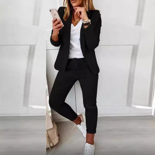 Damen Elegantes Zweiteiliges Blazer-Jogginganzug – Valéne