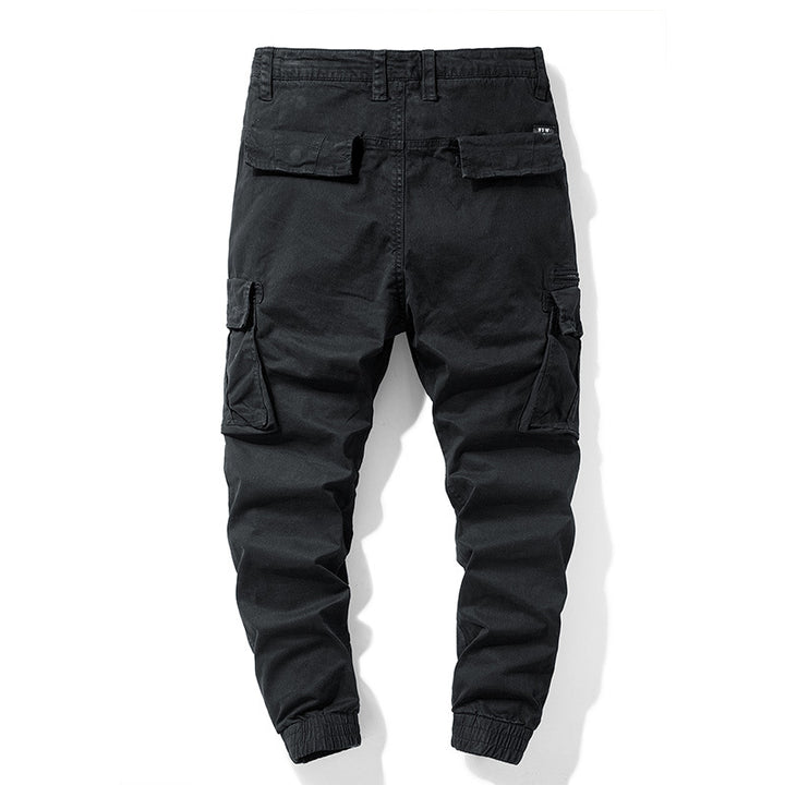 Herren Tapered‑Cargohose im Joggerstil mit Knieabnähern, Mehrfachtaschen und elastischen Knöchelbündchen Echo Archiv