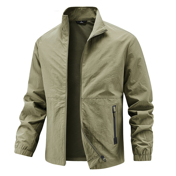 Herren Leichte technische Übergangsjacke mit Stehkragen atmungsaktivem Mesh-Futter und wasserabweisenden Reißverschlusstaschen Echo Archiv