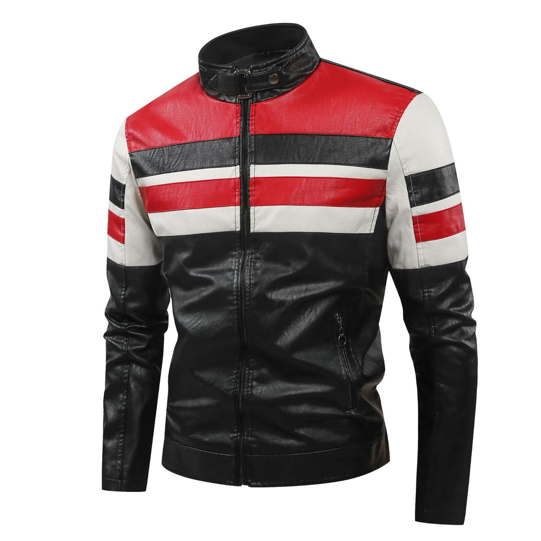 Herren Sportliche Kunstlederjacke mit Reißverschluss Echo Archiv