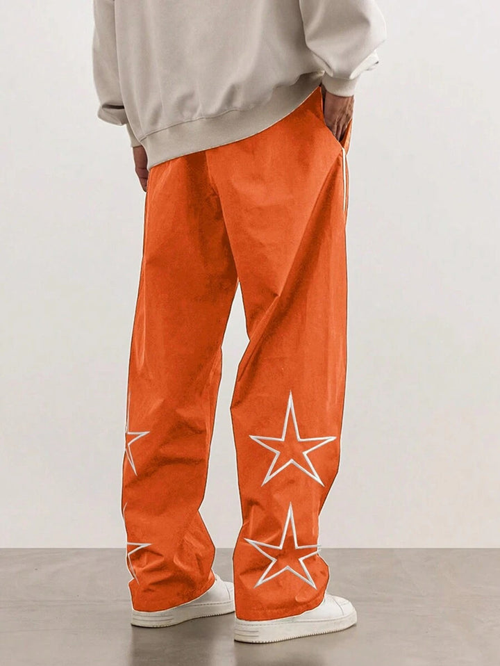 Herren lässige Chino-Hose mit Sternen-Muster Echoarchiv