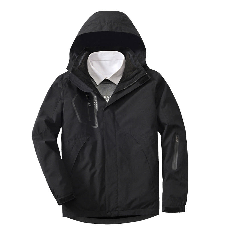 Herren atmungsaktive und wasserfeste Softshell-Outdoorjacke mit verschweißten Nähten und Multifunktions-Taschen Echoarchiv