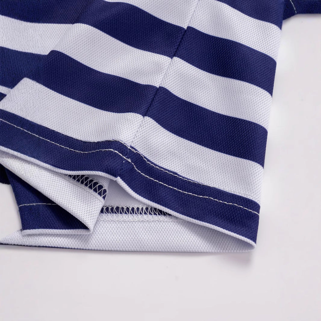 Herren Langarm Poloshirt mit maritimem Streifenmuster Echoarchiv