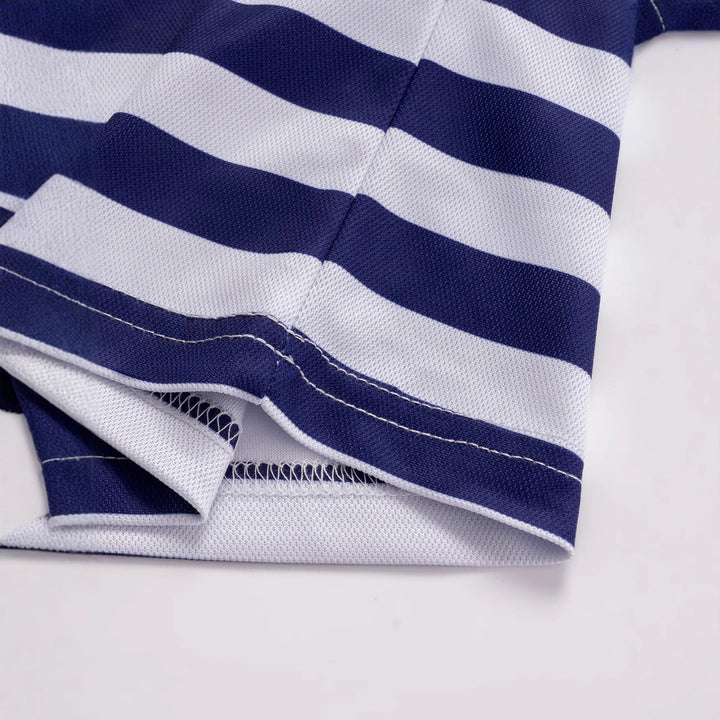 Herren Langarm Poloshirt mit maritimem Streifenmuster Echoarchiv