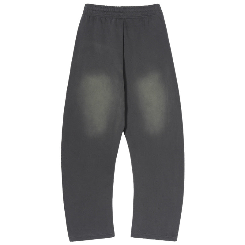 Herren Weite Sweathose im Haremsschnitt mit tiefem Schritt, extra langen Kordeln und Vintage-Fade Echo Archiv
